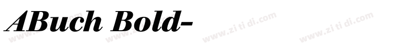 ABuch Bold字体转换 ABuch Bold字体转换